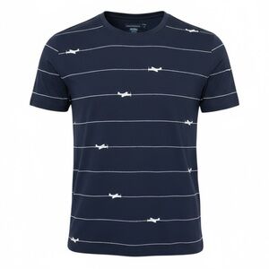 ✈️ French Connection Navy Tee w/‎ White Planes 🧭 Size M